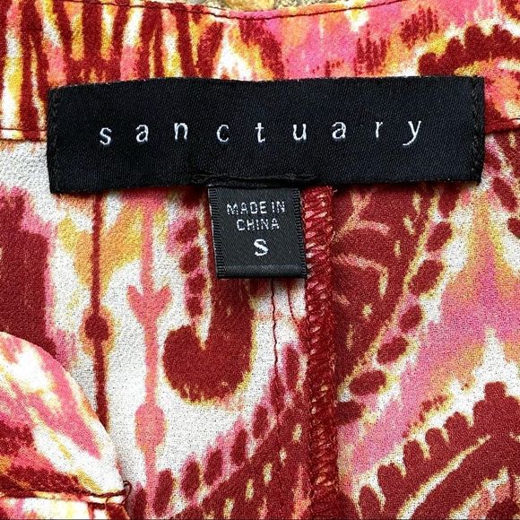 Like New Sanctuary Paisley High Low Boho Tank S - Picture 2 of 8